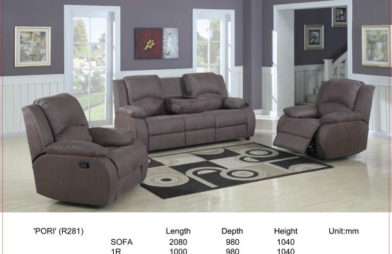 Suede recliner lounge online suites